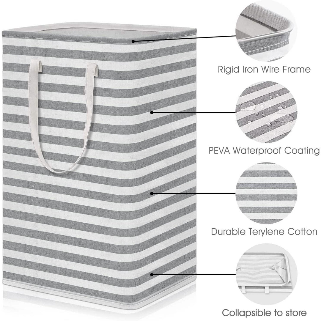 Large Foldable Tall Laundry Basket Storage Basket