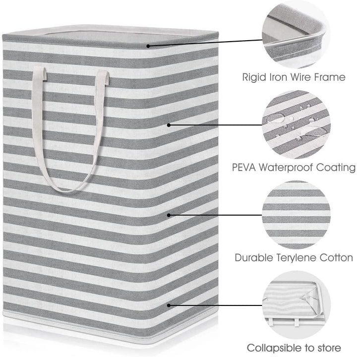 Large Foldable Tall Laundry Basket Storage Basket