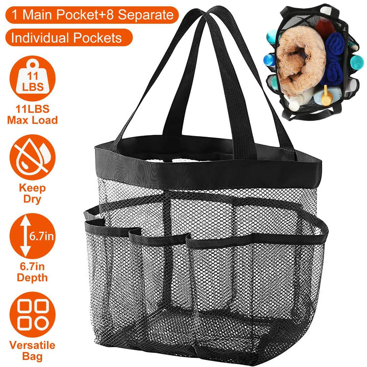 Mesh Shower Caddy Bag Organizer Storage Hanging Basket